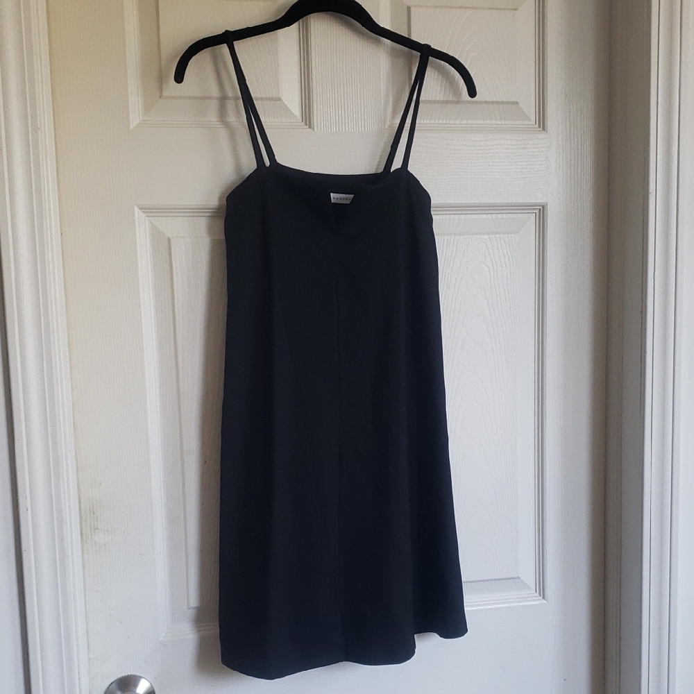 Susana Monaco Black Mini Dress with Spaghetti Straps